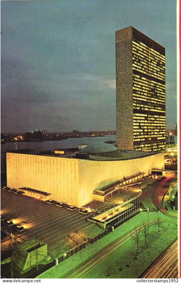 NEW YORK, UNITED NATIONS, BUILDING, ARCHITECTURE, UNITED STATES, POSTCARD - Otros Monumentos Y Edificios