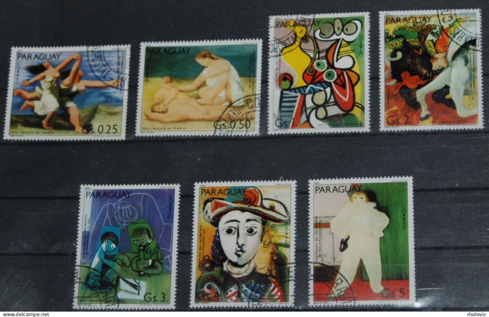 PARAGUAY 1981, Paintings, Picasso, Art, Mi #3436-42, Used - Picasso