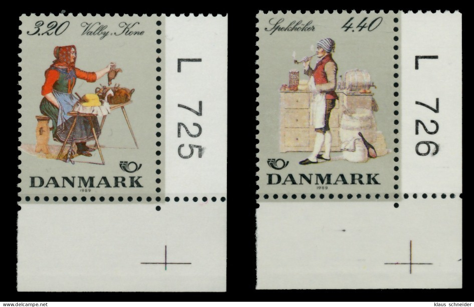 DÄNEMARK 1989 Nr 947-948 Postfrisch ECKE-URE X90DDAE - Unused Stamps
