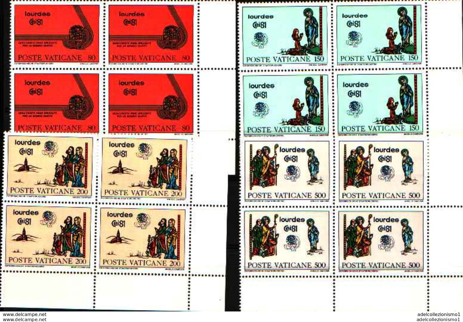 74193) VATICANO LOTTO QUARTINE MNH** VEDI FOTO INDICATIVA - Neufs