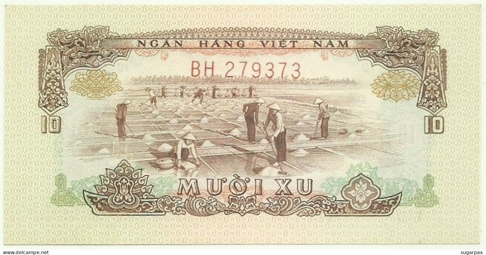 SOUTH VIET NAM - 10 XU - 1966 ( 1975 ) - P 37 - Unc. - SÉRIE BH - Drying Salt / Boats - VIETNAM - Vietnam