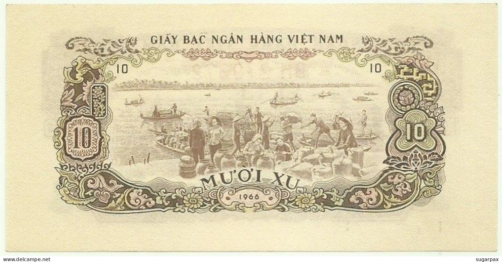 SOUTH VIET NAM - 10 XU - 1966 ( 1975 ) - P 37 - Unc. - SÉRIE BH - Drying Salt / Boats - VIETNAM - Vietnam