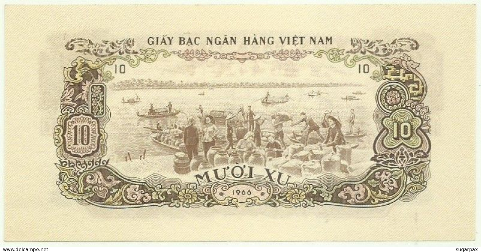 SOUTH VIET NAM - 10 XU - 1966 ( 1975 ) - P 37 - Unc. - SÉRIE GG - Drying Salt / Boats - VIETNAM - Viêt-Nam