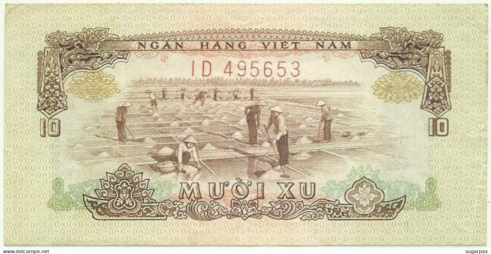 SOUTH VIET NAM - 10 XU - 1966 ( 1975 ) - P 37 - SÉRIE ID - Drying Salt / Boats - VIETNAM - Viêt-Nam