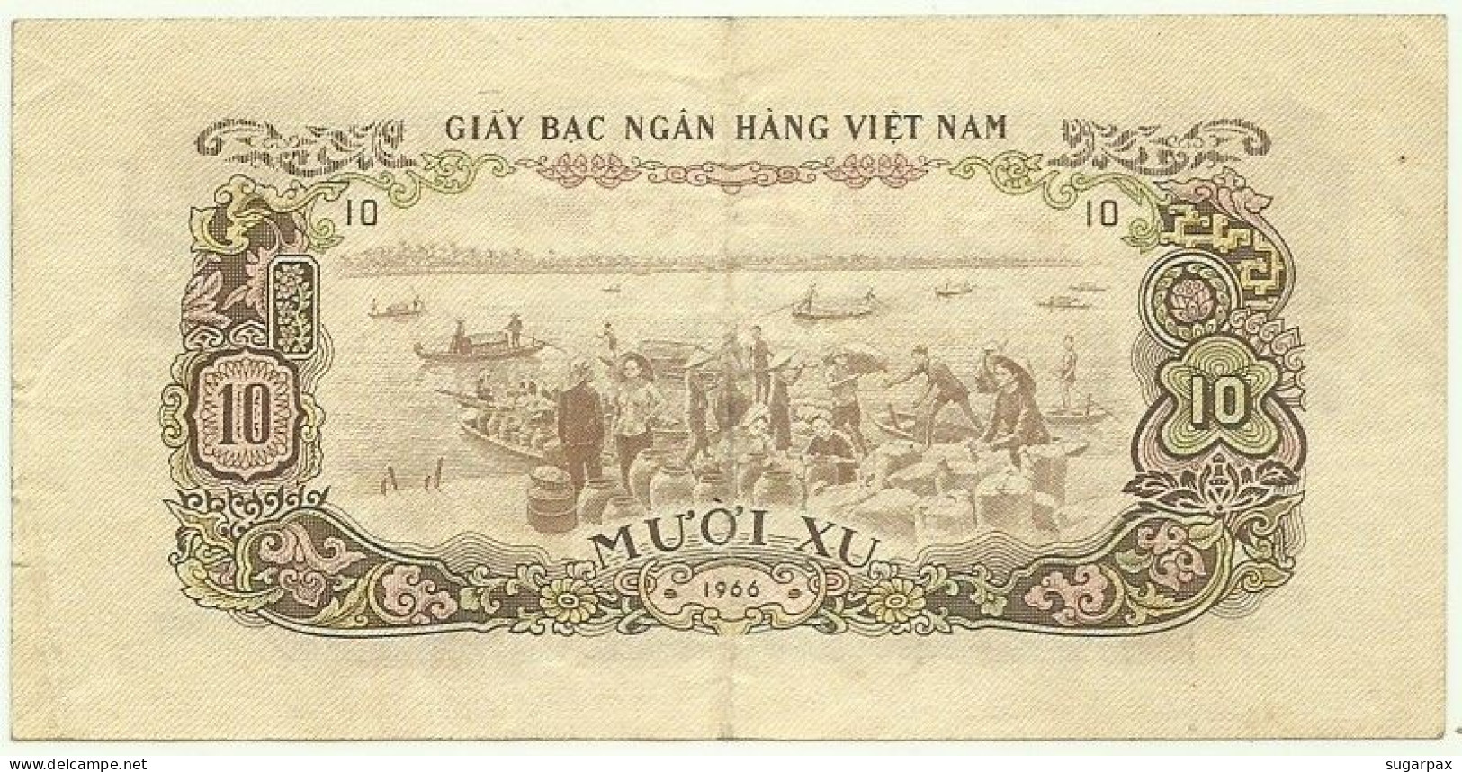 SOUTH VIET NAM - 10 XU - 1966 ( 1975 ) - P 37 - SÉRIE ID - Drying Salt / Boats - VIETNAM - Viêt-Nam