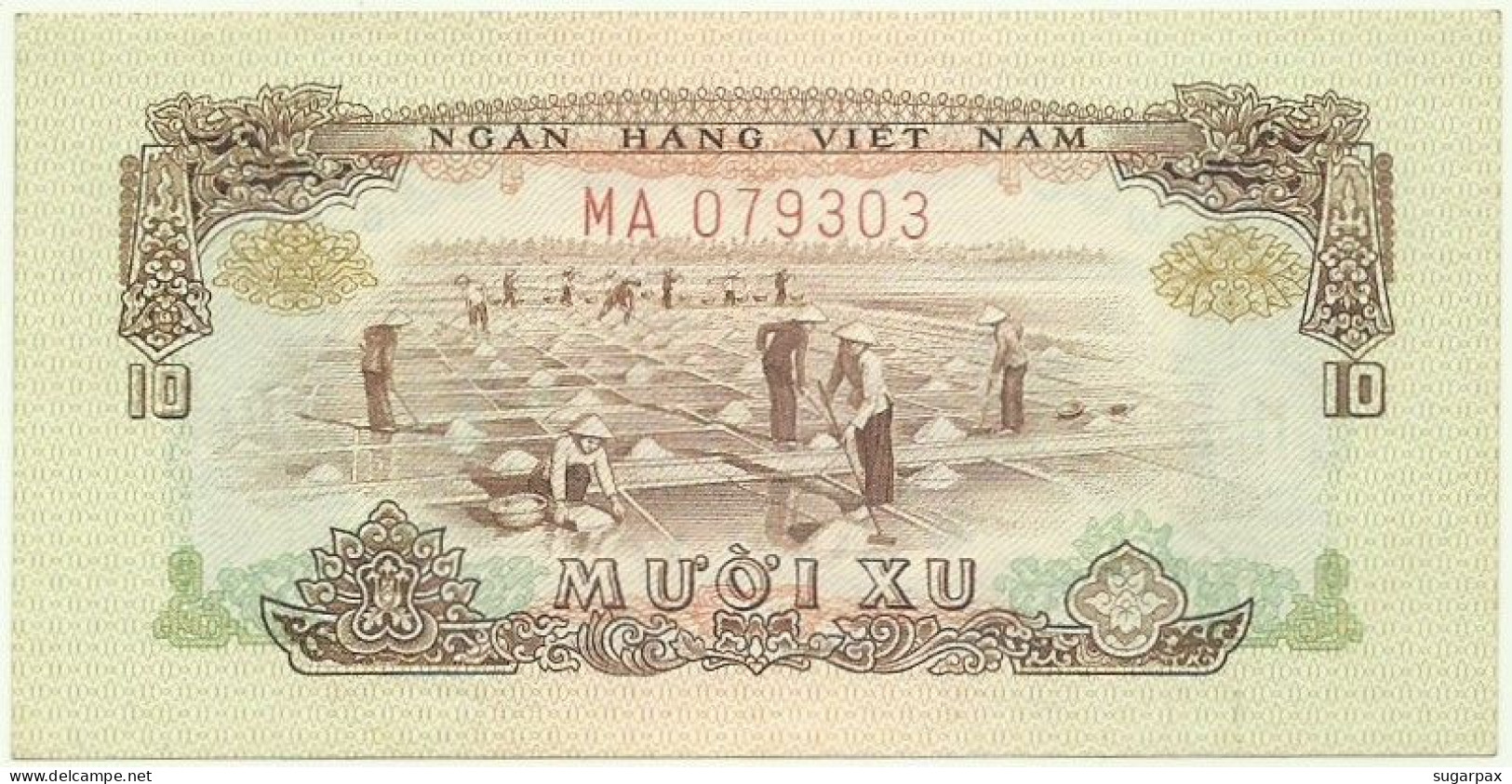 SOUTH VIET NAM - 10 XU - 1966 ( 1975 ) - P 37 - SÉRIE MA - Drying Salt / Boats - VIETNAM - Viêt-Nam