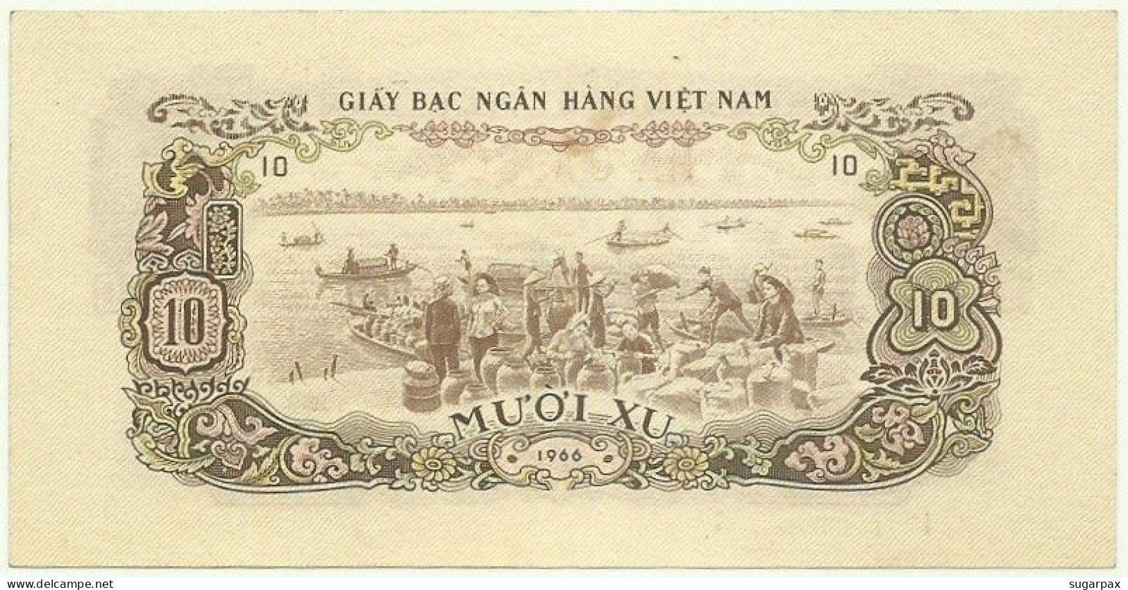 SOUTH VIET NAM - 10 XU - 1966 ( 1975 ) - P 37 - SÉRIE MA - Drying Salt / Boats - VIETNAM - Viêt-Nam