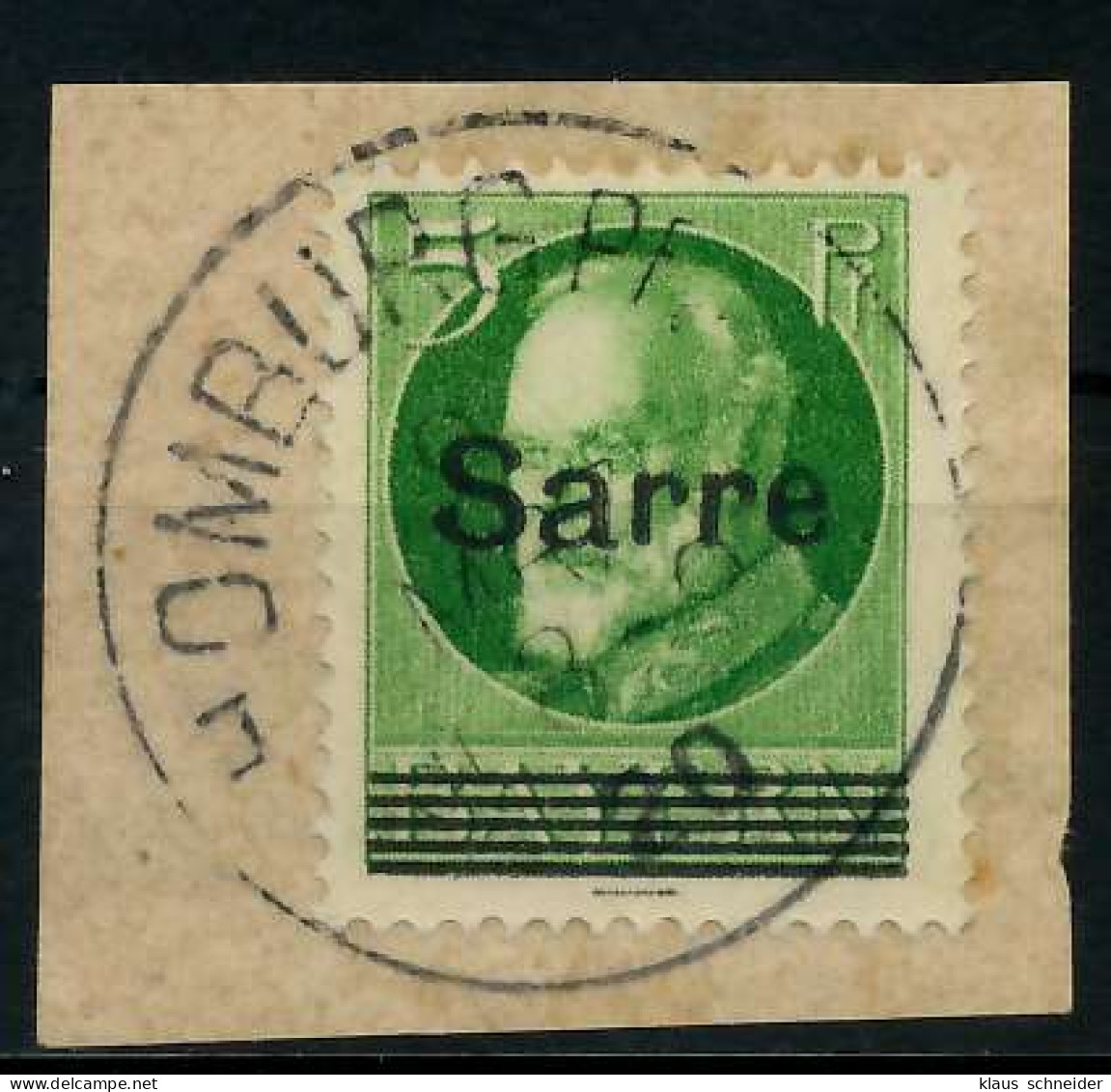 SAARGEBIET LUDWIG Nr 18 Zentrisch Gestempelt Briefstück X7B2396 - Usados