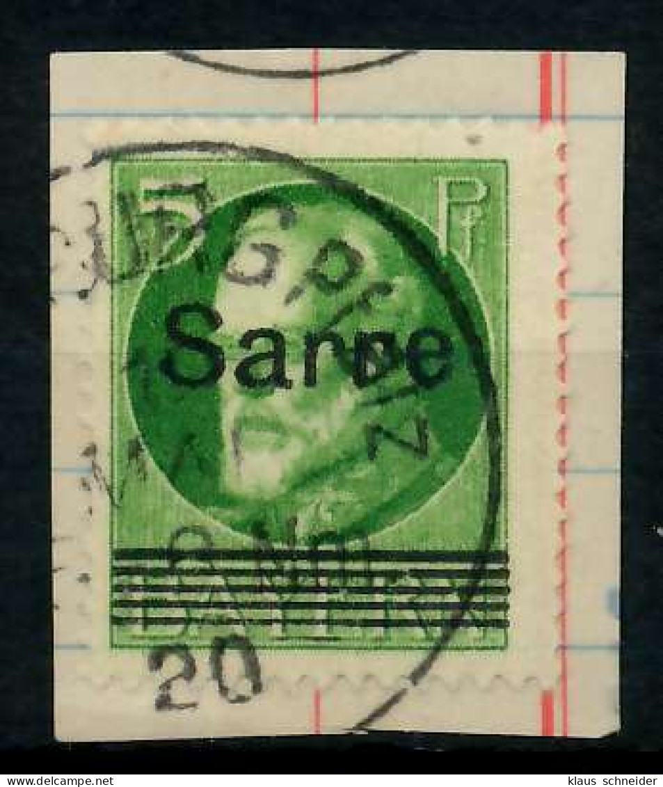 SAARGEBIET LUDWIG Nr 18 Zentrisch Gestempelt Briefstück X7B23D2 - Usados