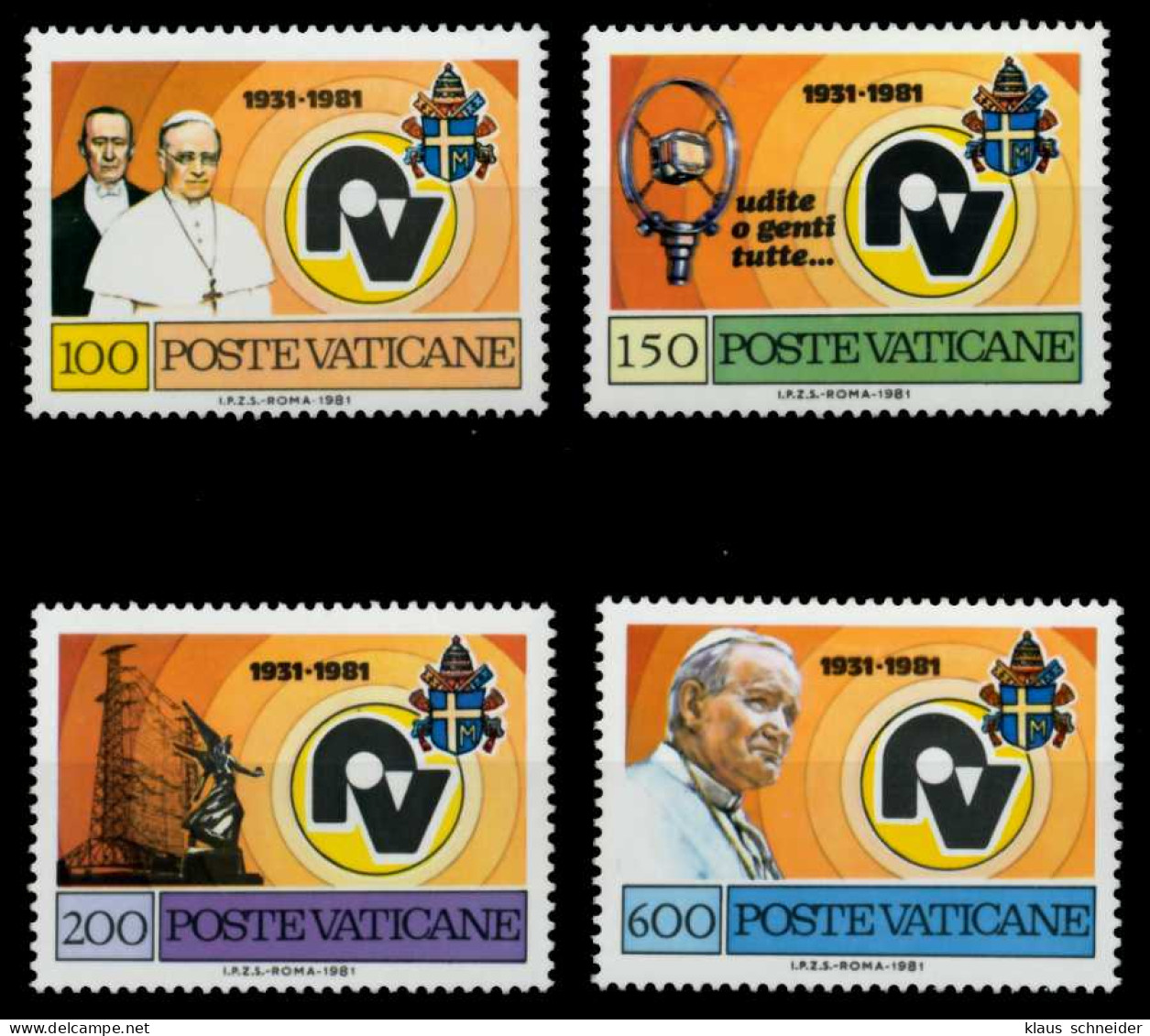 VATIKAN 1981 Nr 779-782 Postfrisch S01651E - Unused Stamps