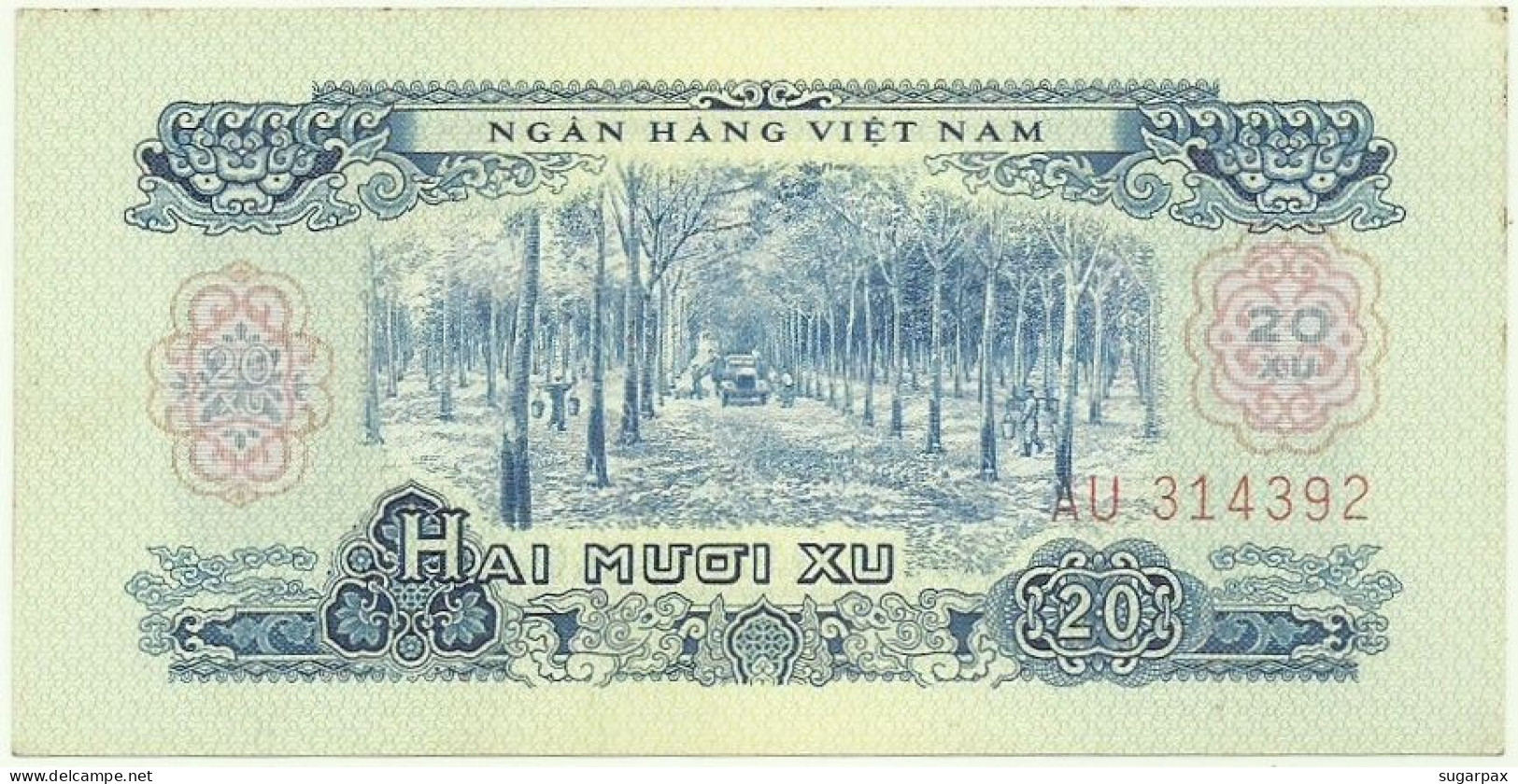 SOUTH VIET NAM - 20 XU - 1966 ( 1975 ) - P 38 - SÉRIE AU - Workers On Rubber Plantation / Soldiers - VIETNAM - Vietnam