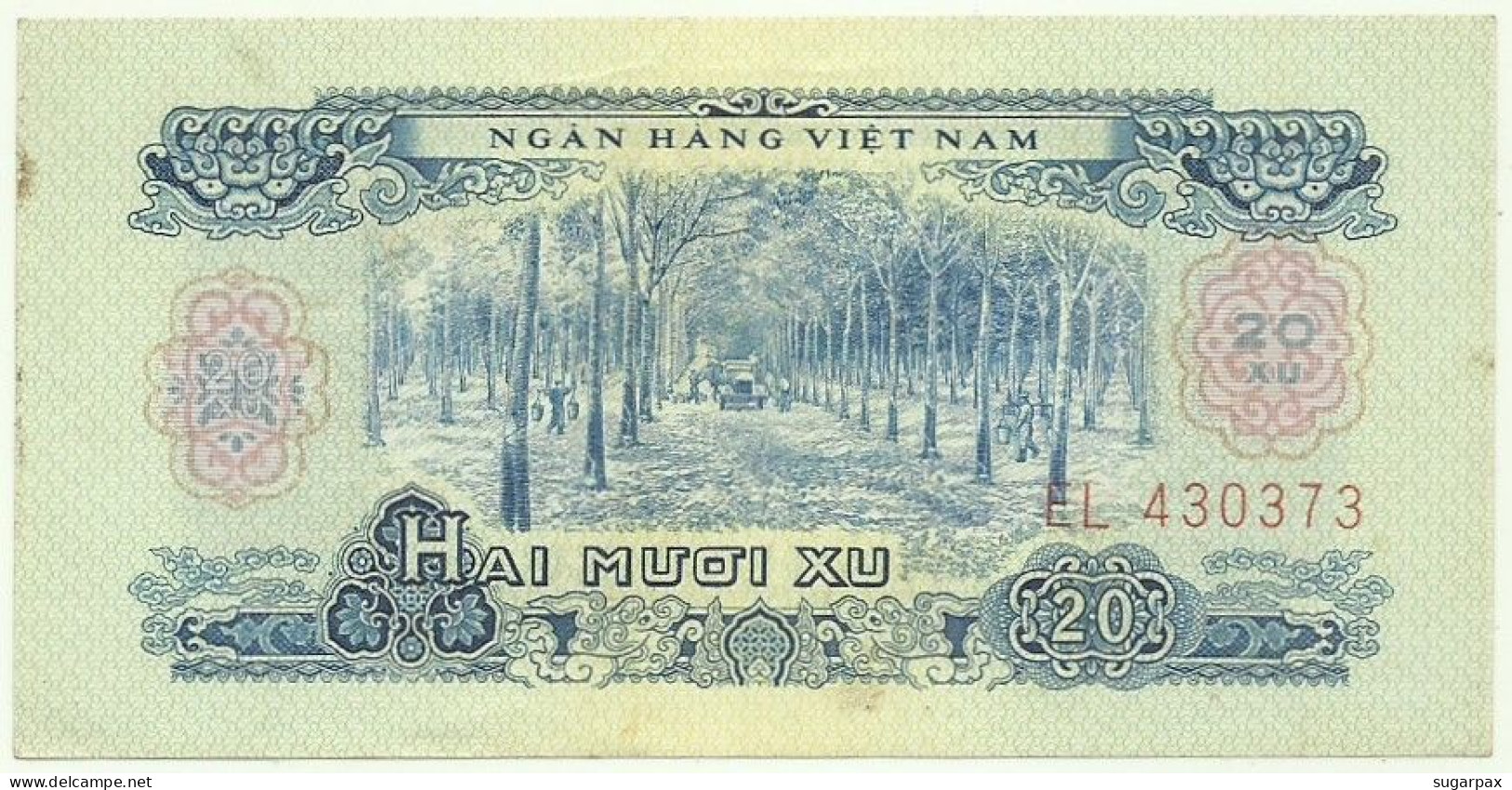 SOUTH VIET NAM - 20 XU - 1966 ( 1975 ) - P 38 - Serie EL - Workers On Rubber Plantation / Soldiers - VIETNAM - Vietnam