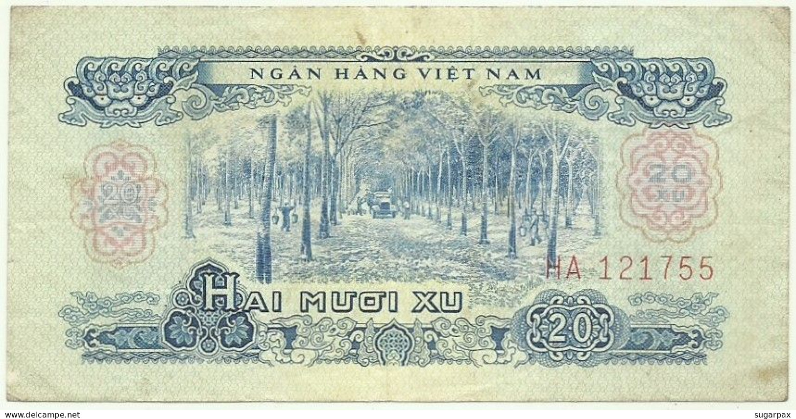 SOUTH VIET NAM - 20 XU - 1966 ( 1975 ) - P 38 - Serie HA - Workers On Rubber Plantation / Soldiers - VIETNAM - Viêt-Nam