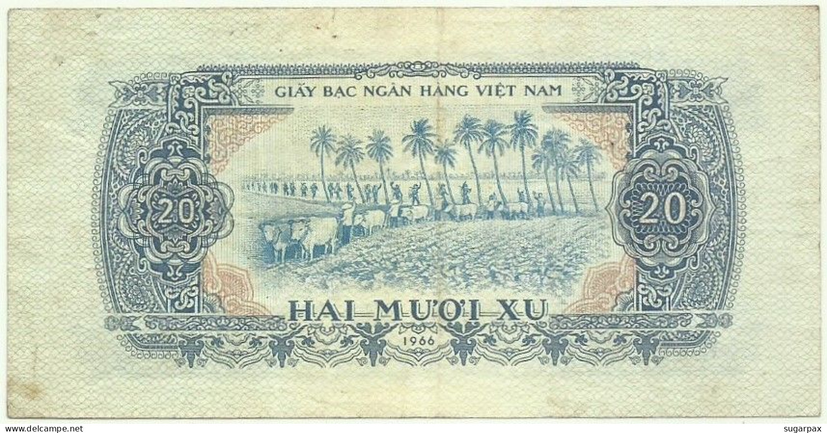 SOUTH VIET NAM - 20 XU - 1966 ( 1975 ) - P 38 - Serie HA - Workers On Rubber Plantation / Soldiers - VIETNAM - Vietnam