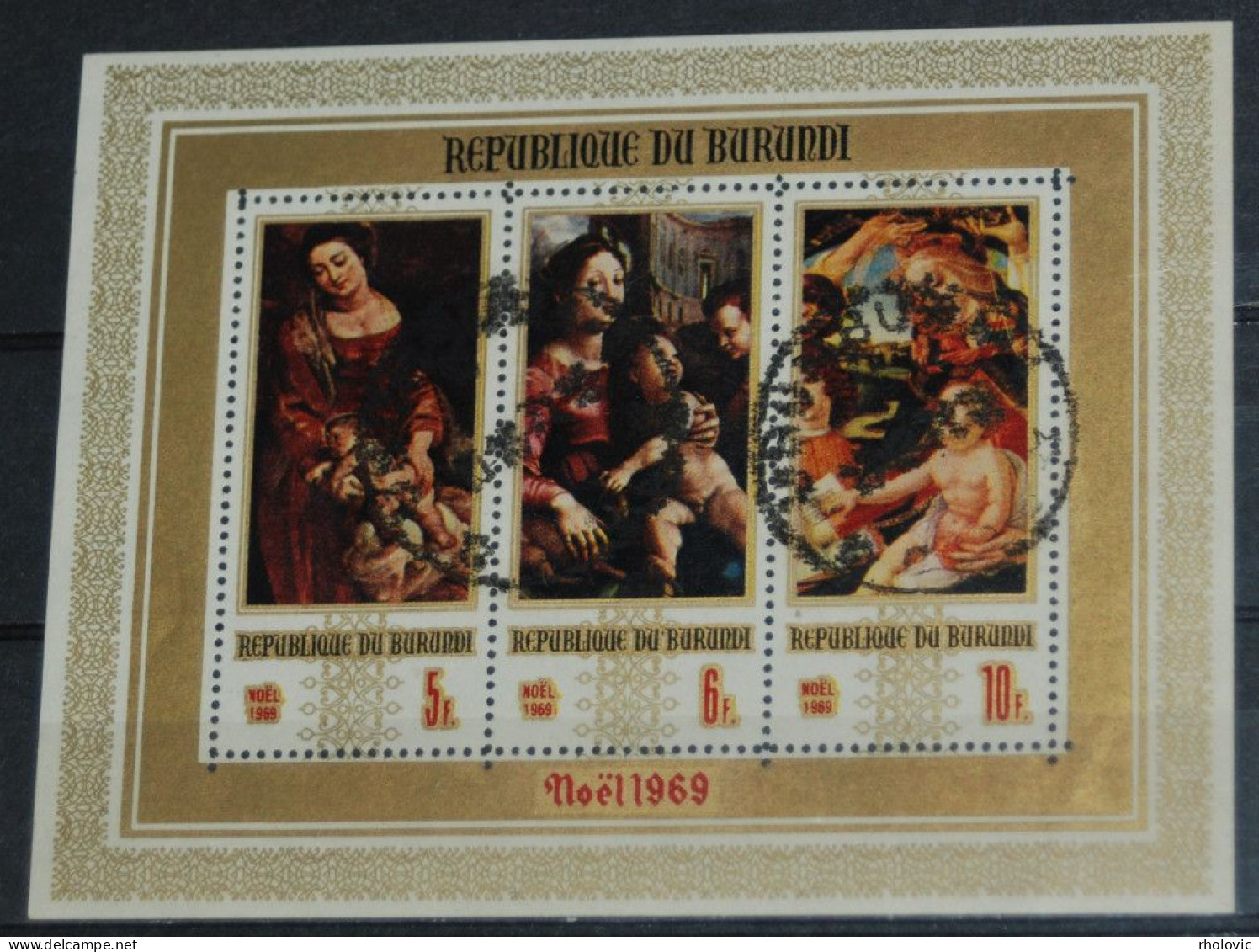 BURUNDI 1969, Paintings, Art, Mi #B38, Miniature Sheet, Used - Religión