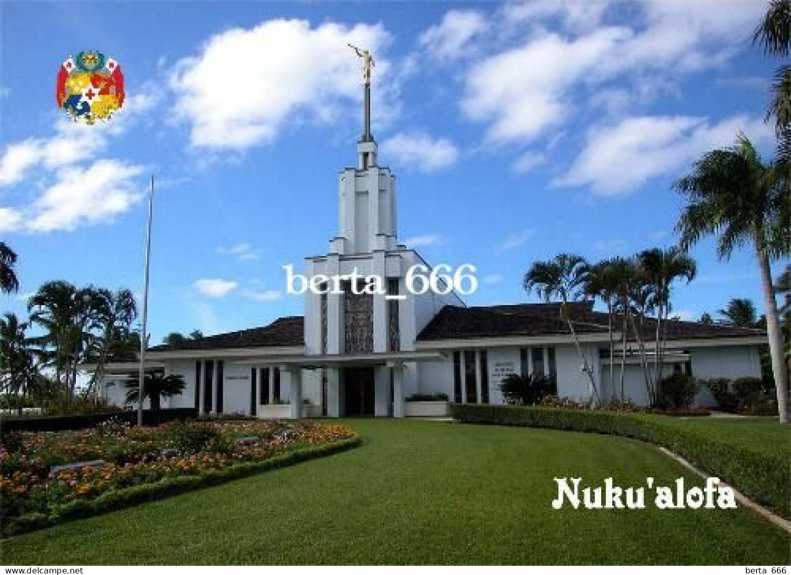 Tonga Nukualofa Mormon Temple New Postcard - Tonga