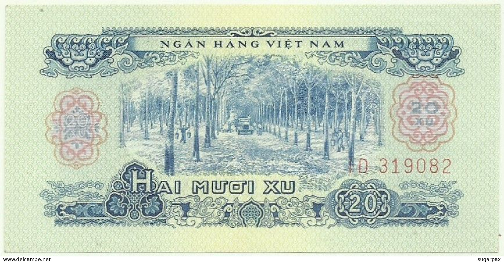 SOUTH VIET NAM - 20 XU - 1966 ( 1975 ) - P 38 - Serie ID - Workers On Rubber Plantation / Soldiers - VIETNAM - Vietnam