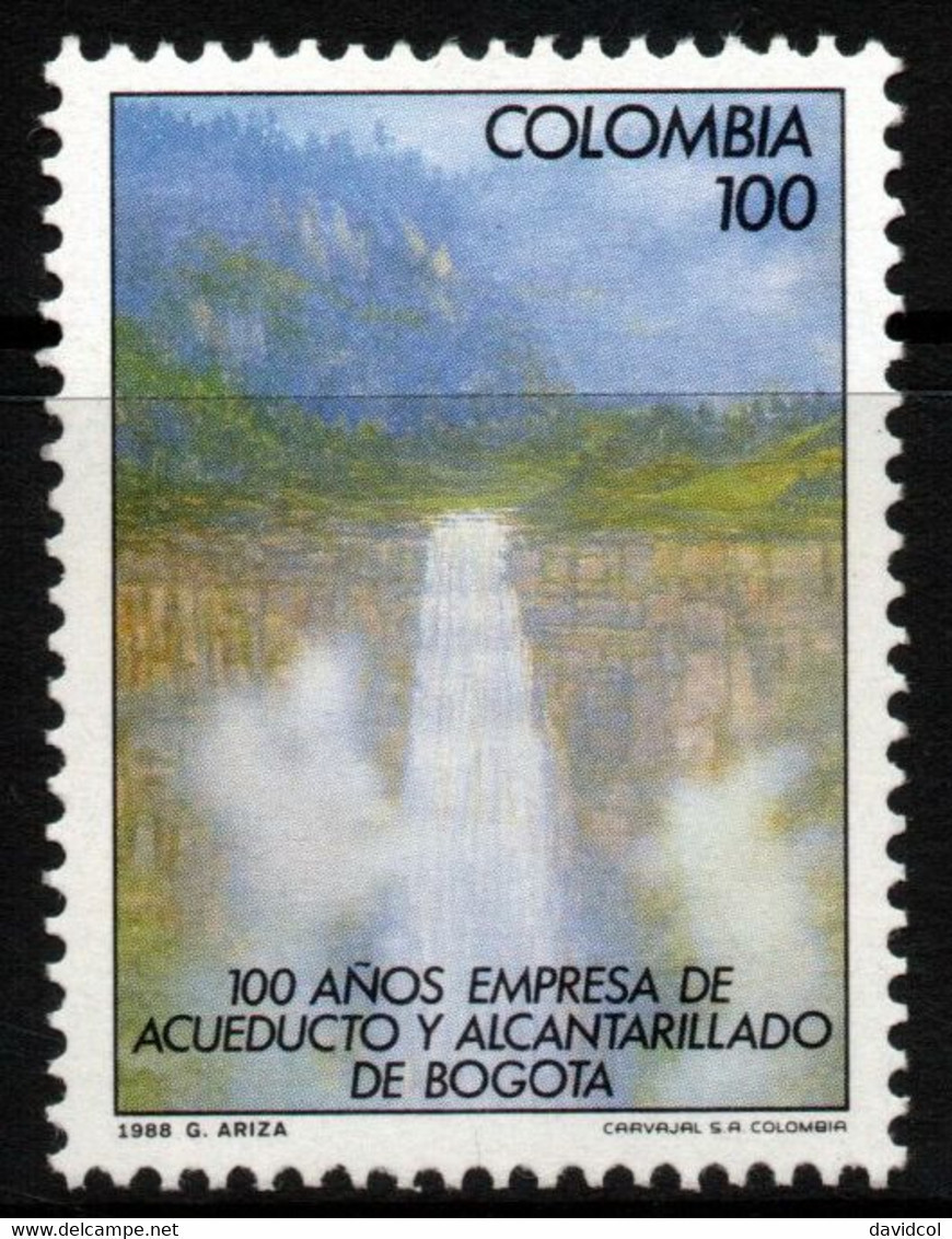 07- KOLUMBIEN - 1988 - MI#:1721 - MNH- “SALTO DEL TEQUENDAMA” WATERFALL - Colombia