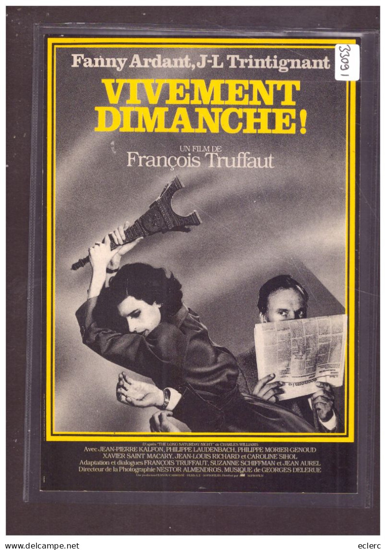 FORMAT 10x15cm - AFFICHE DU FILM  " VIVEMENT DIMANCHE " - TB - Affiches Sur Carte