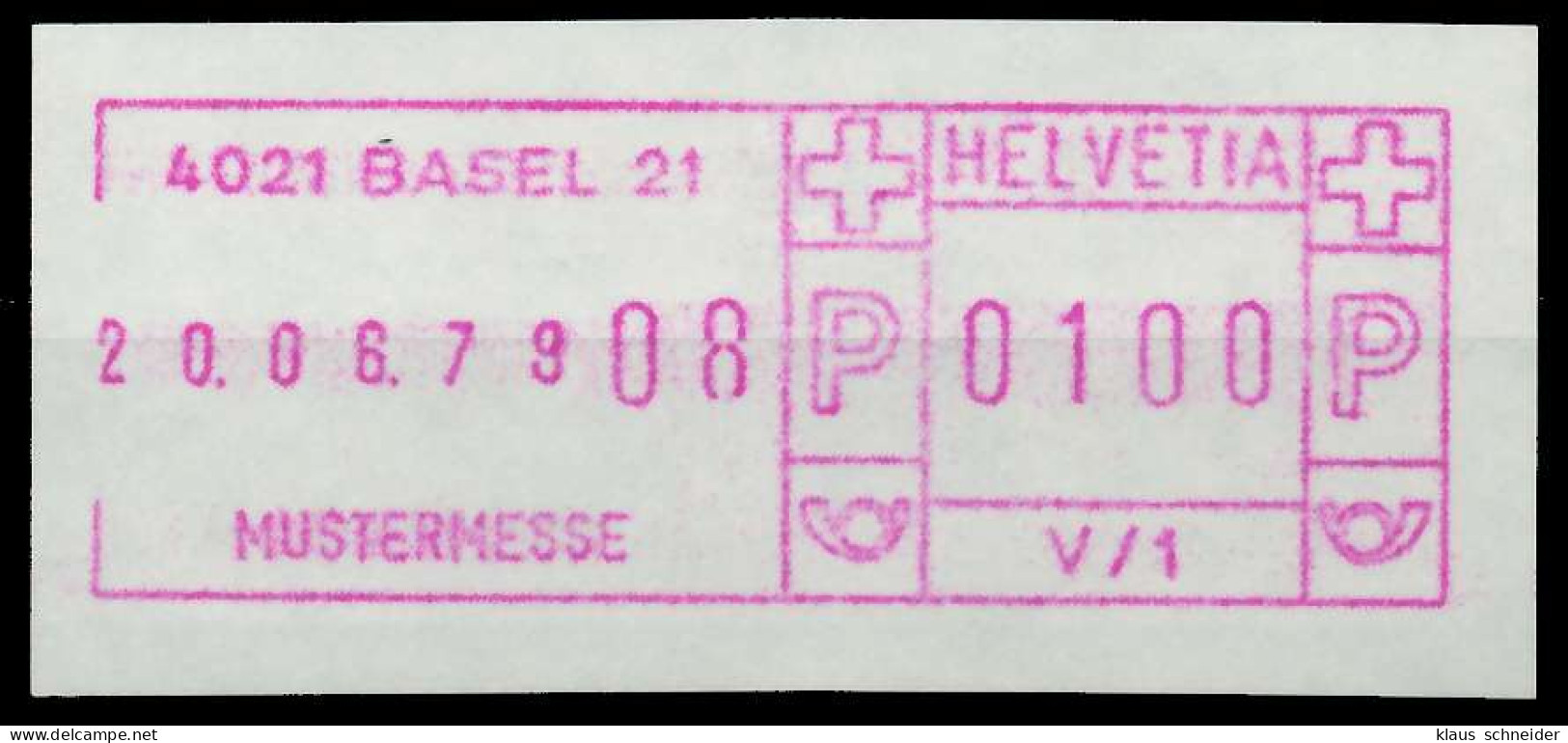 SCHWEIZ SCHALTERFREISTEMPEL Nr SFS1979 BASEL Postfrisch X7E651A - Automatic Stamps