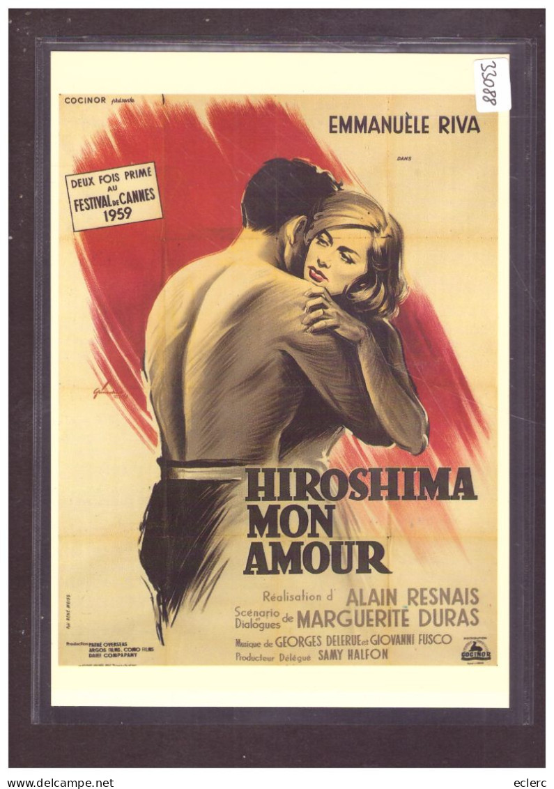 FORMAT 10x15cm - AFFICHE DU FILM  " HIROSHIMA MON AMOUR " - TB - Affiches Sur Carte