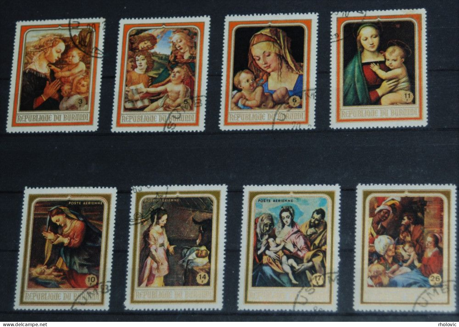 BURUNDI 1968, Paintings, Art, Mi #458-65, Used - Religieux