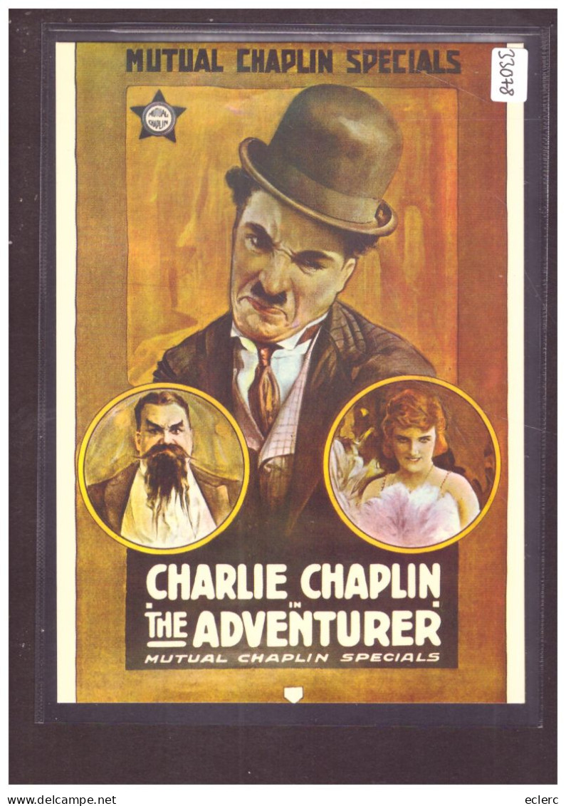 FORMAT 10x15cm - AFFICHE DU FILM  " CHARLIE CHAPLIN IN THE ADVENTURER " - TB - Affiches Sur Carte