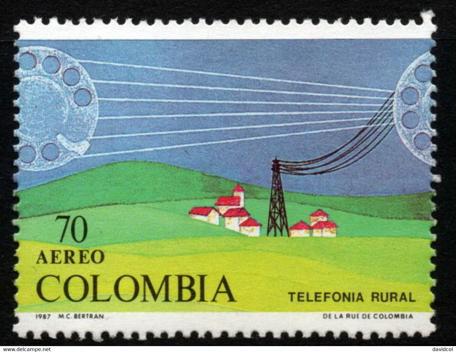 01- KOLUMBIEN - 1988 - MI#:1716 - MNH- RURAL TELEPHONY- COMMUNICATIONS - Colombia