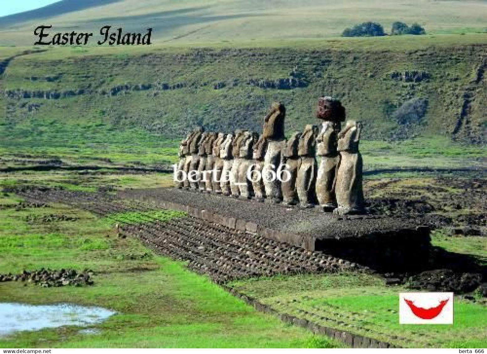 Rapa Nui UNESCO Easter Island Ahu Tongariki Mohais New Postcard - Rapa Nui