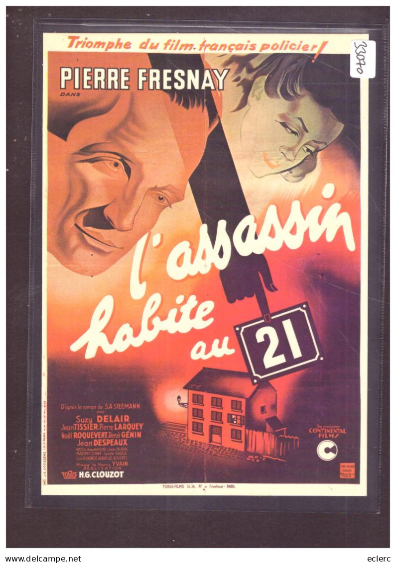 FORMAT 10x15cm - AFFICHE DU FILM  " L'ASSASSIN HABITE AU 21 " - TB - Affiches Sur Carte