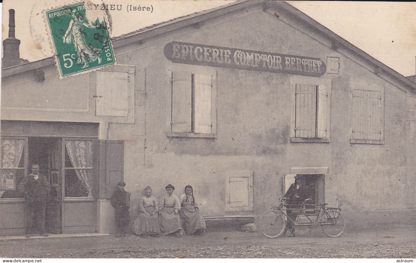 Cpa - 38 - Jameysieu -animée -- Epicerie Comptoir Berthet- Edi ... - Jallieu