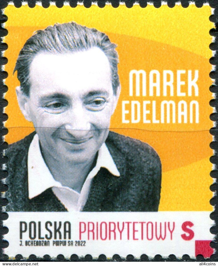 Poland 2022. Marek Edelman, Leader Of Warsaw Ghetto Uprising (MNH OG) Stamp - Ungebraucht
