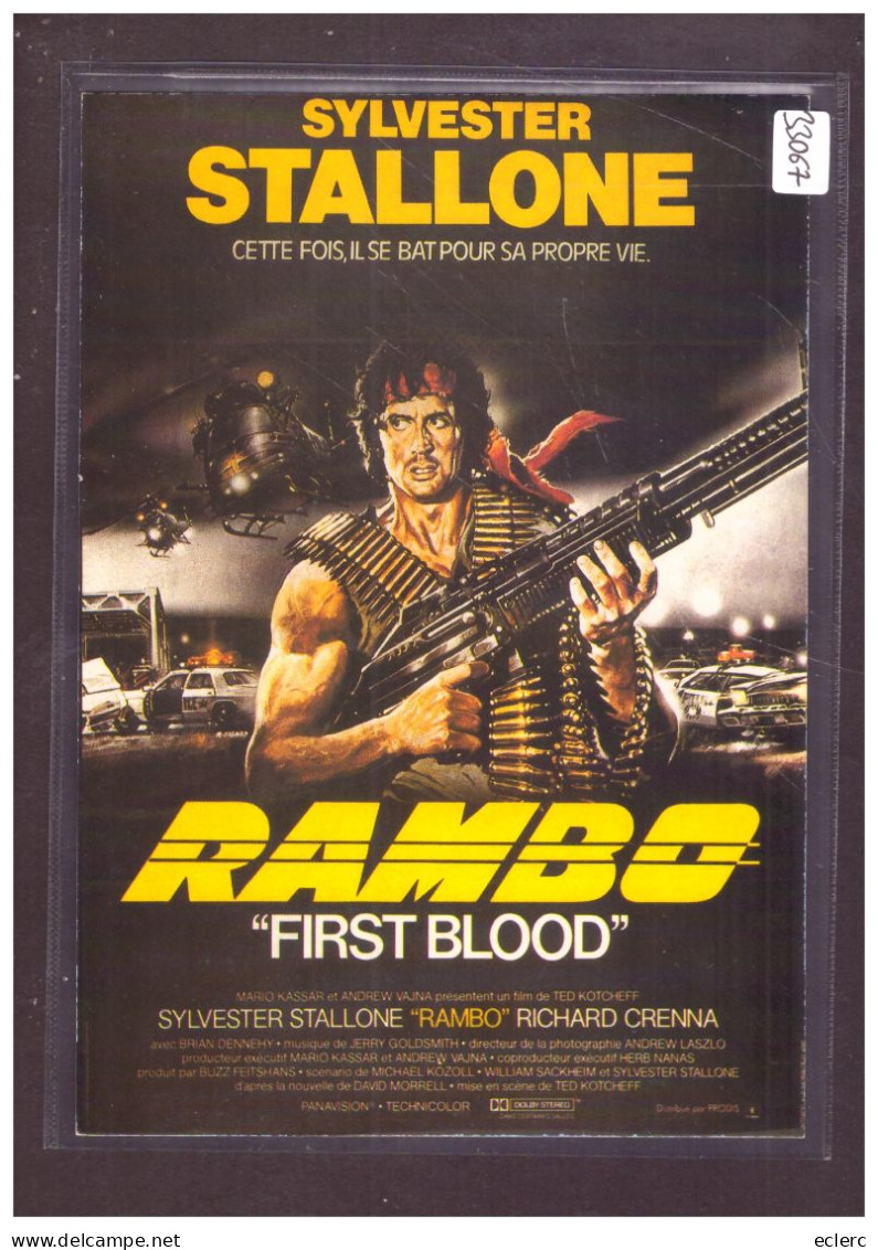 FORMAT 10x15cm - AFFICHE DU FILM  " RAMBO " - TB - Affiches Sur Carte