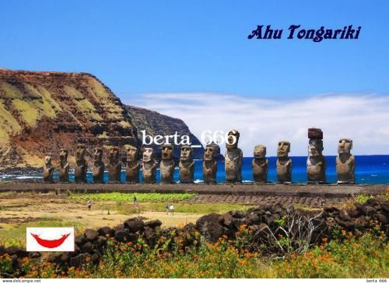 Rapa Nui UNESCO Easter Island Ahu Tongariki New Postcard - Rapa Nui
