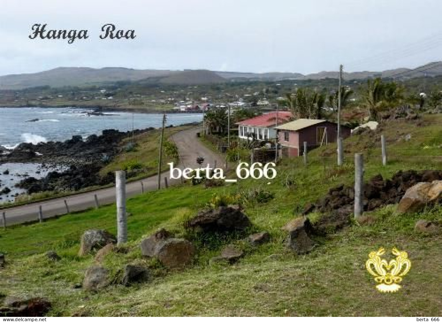 Rapa Nui UNESCO Easter Island Hanga Roa New Postcard - Rapa Nui