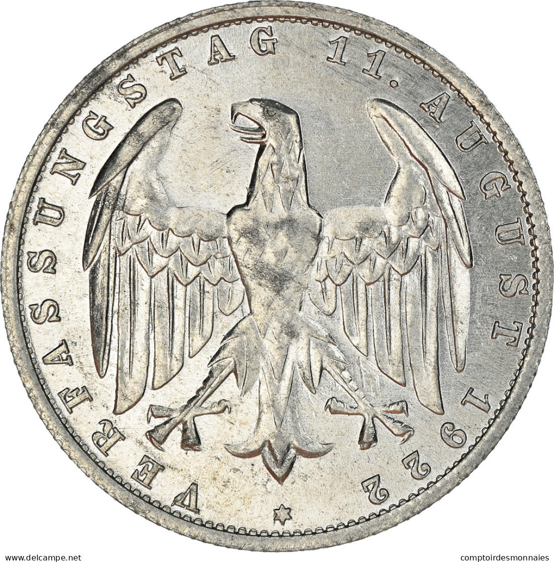 Monnaie, Allemagne, République De Weimar, 3 Mark, 1922, Berlin, TTB, Aluminium - 3 Marcos & 3 Reichsmark