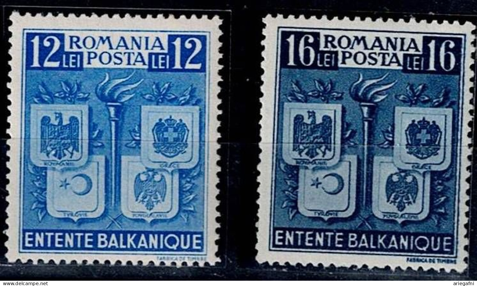 ROMANIA  1940 BALKAN ENTENTE MI No 615-6 MNH VF!! - Nuovi