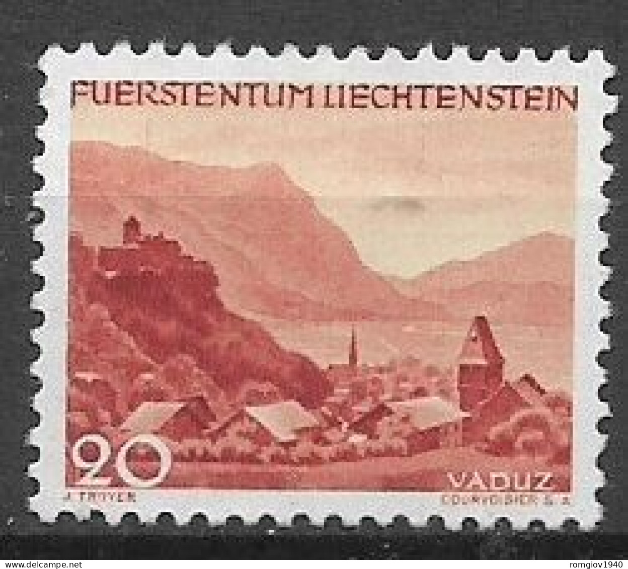 LIECHTENSTEIN 1944  VEDUTE DIVERSE  UNIF. 203   MNH  XF - Nuovi