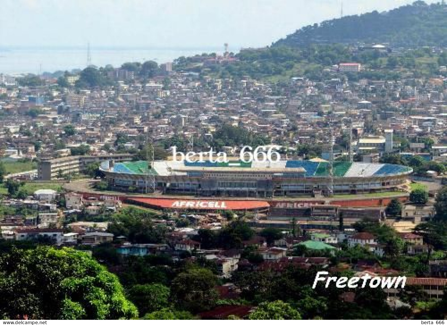 Sierra Leone Freetown Overview Stadium New Postcard - Sierra Leona