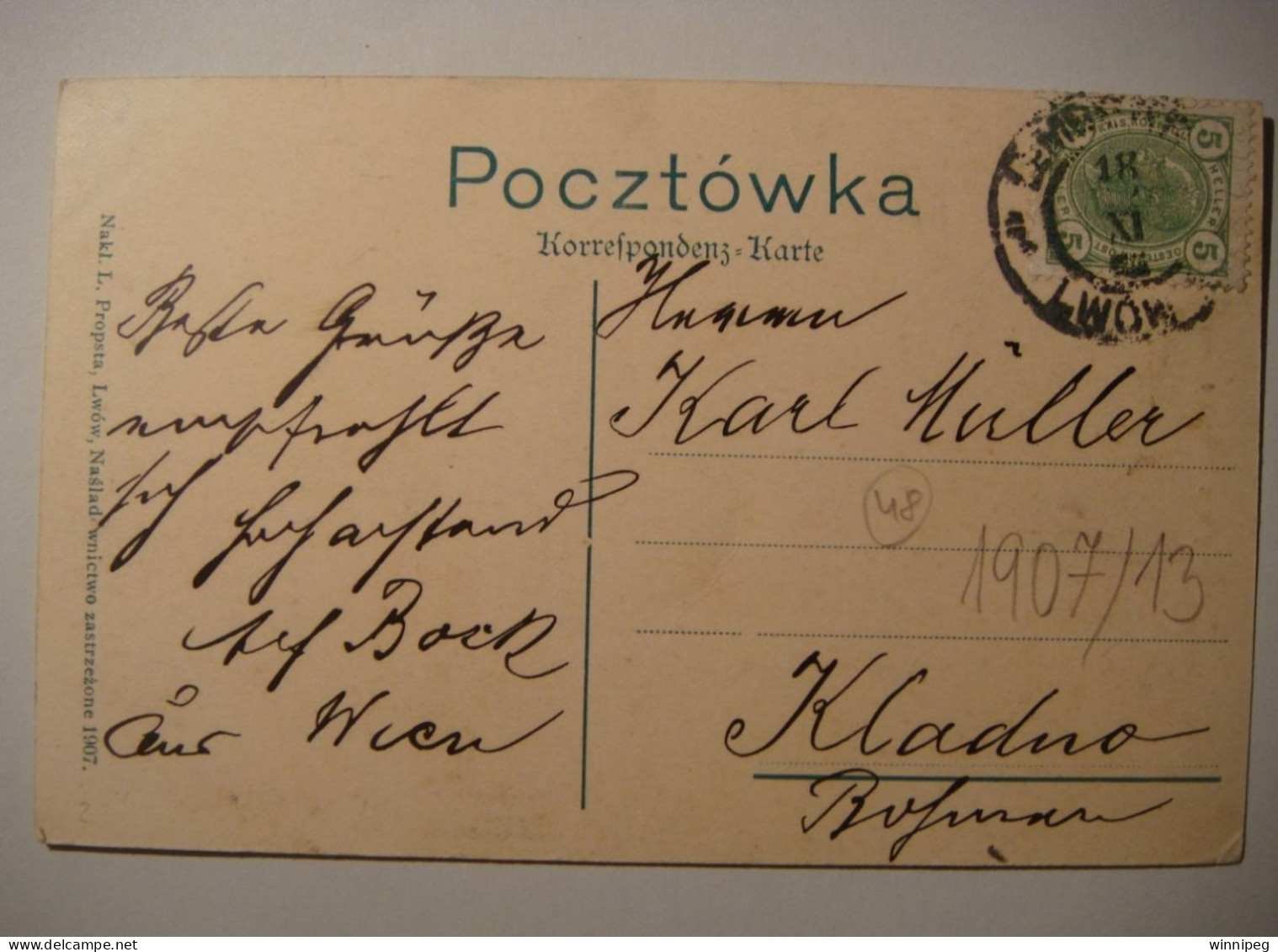 Lwow.Kasyno Szlacheckie.L.Propst,1907.Poland.Ukraine. - Ukraine