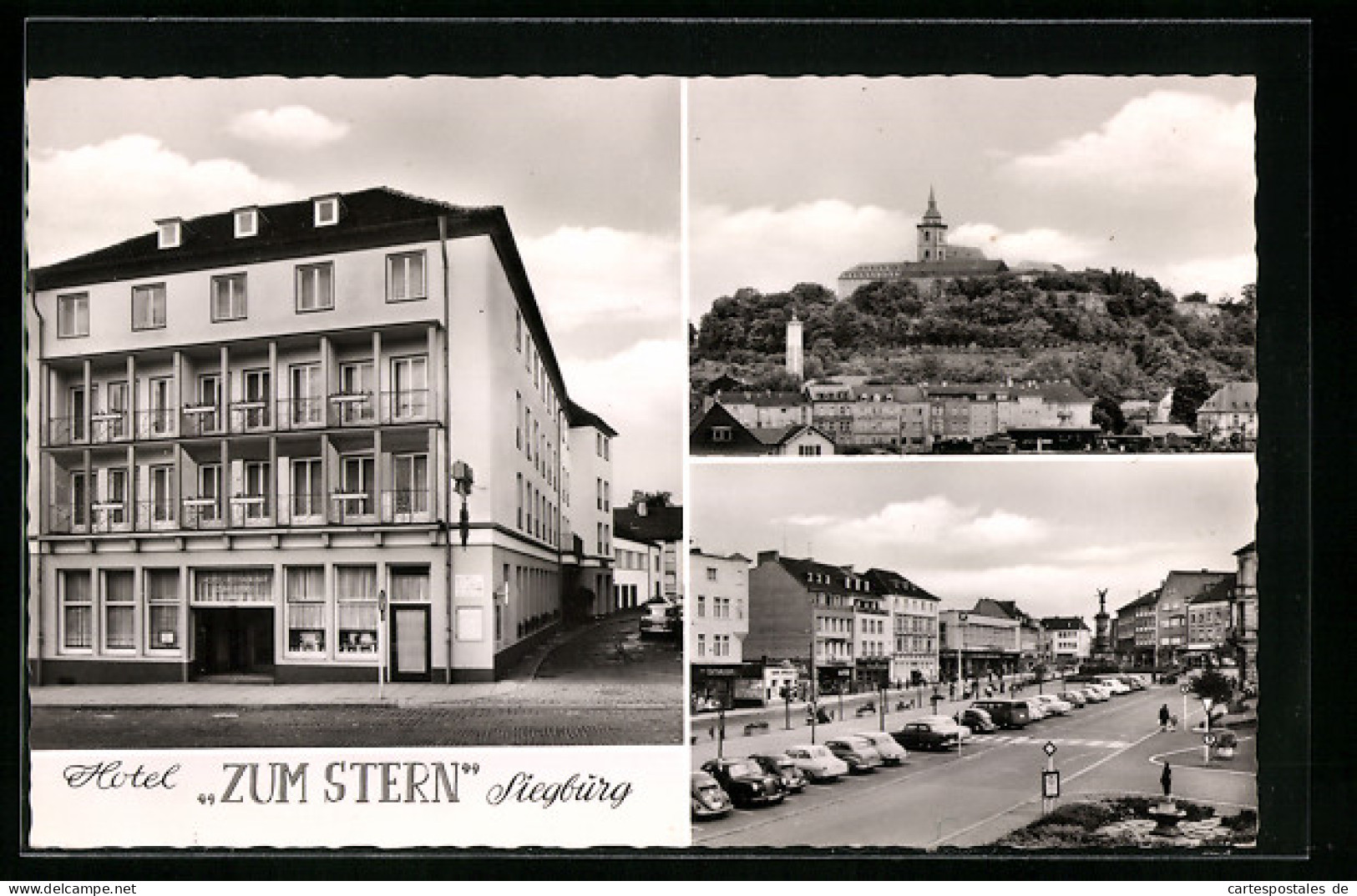 AK Siegburg, Generalansicht, Hotel Zum Stern, Auf Dem Marktplatz  - Siegburg