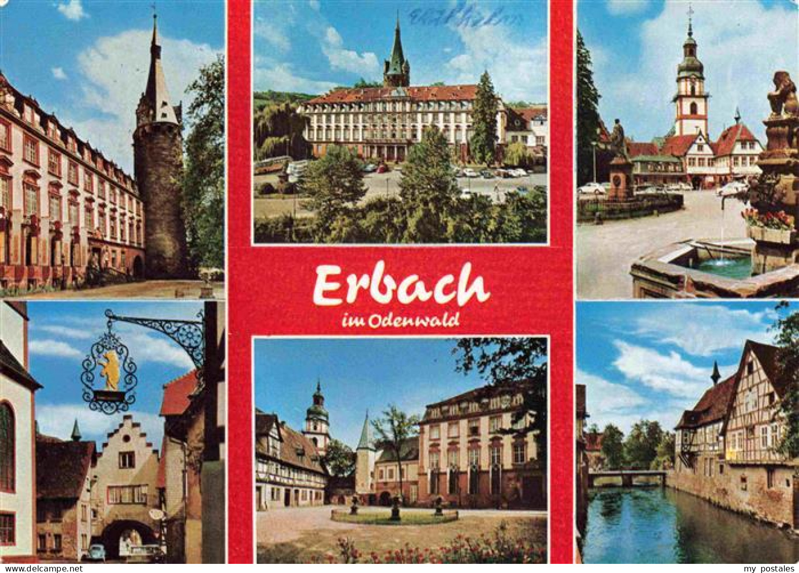 73968710 Erbach_Odenwald Schloss Kirche Stadttor Brunnen Marktplatz Bruecke - Erbach
