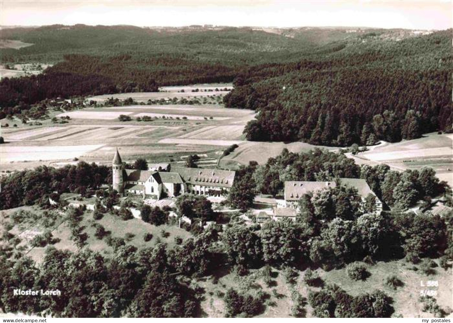 73968698 Lorch_Remstal_BW Kloster Und Waldcafe Muckensee Fliegeraufnahme - Lorch