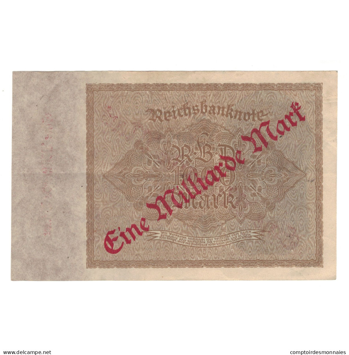 Billet, Allemagne, 1 Milliarde Mark On 1000 Mark, 1922, 1922-12-15, TTB+ - 1 Milliarde Mark