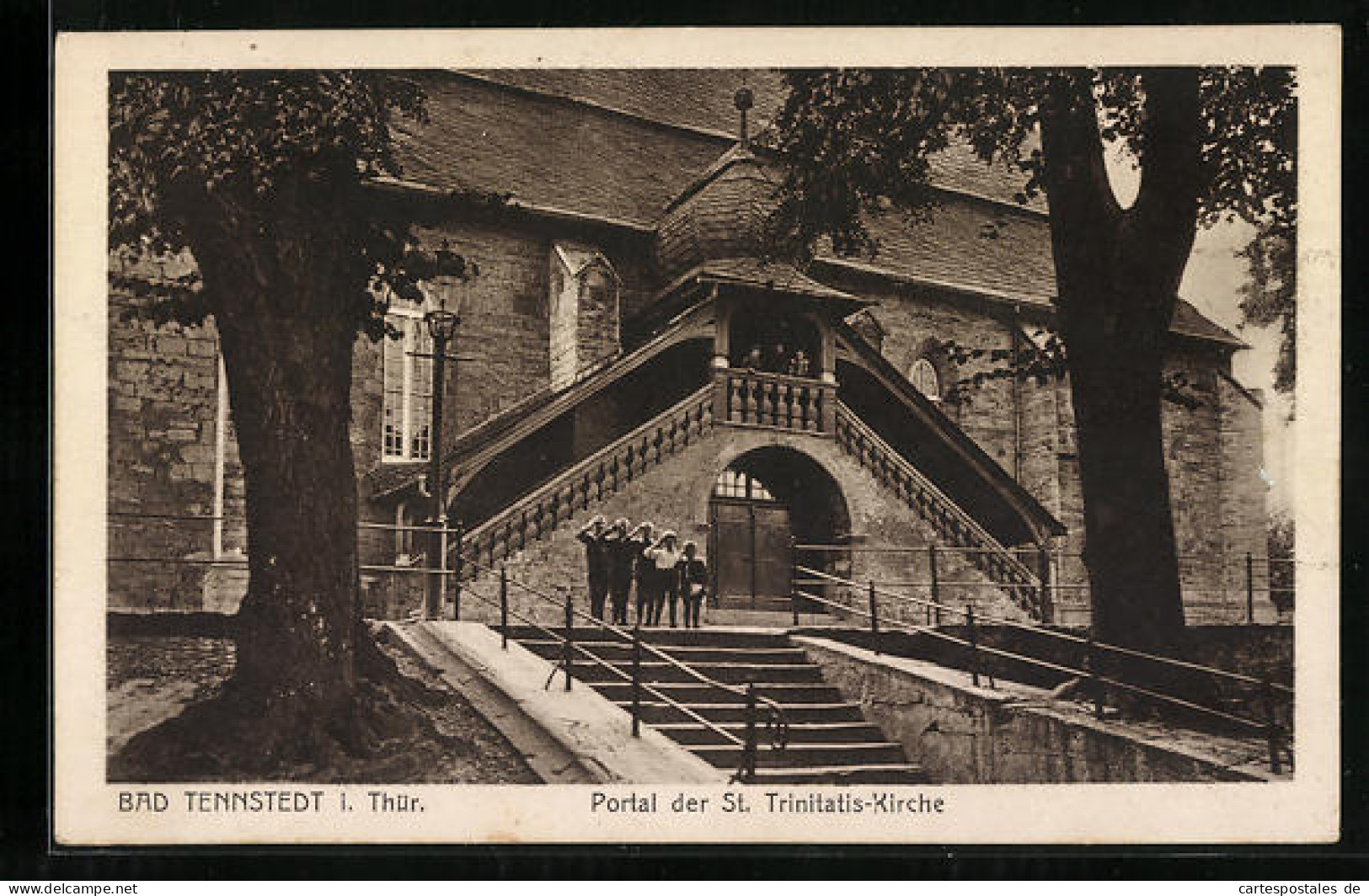 AK Bad Tennstedt /Thür., Portal Der St. Trinitatis-Kirche  - Bad Tennstedt