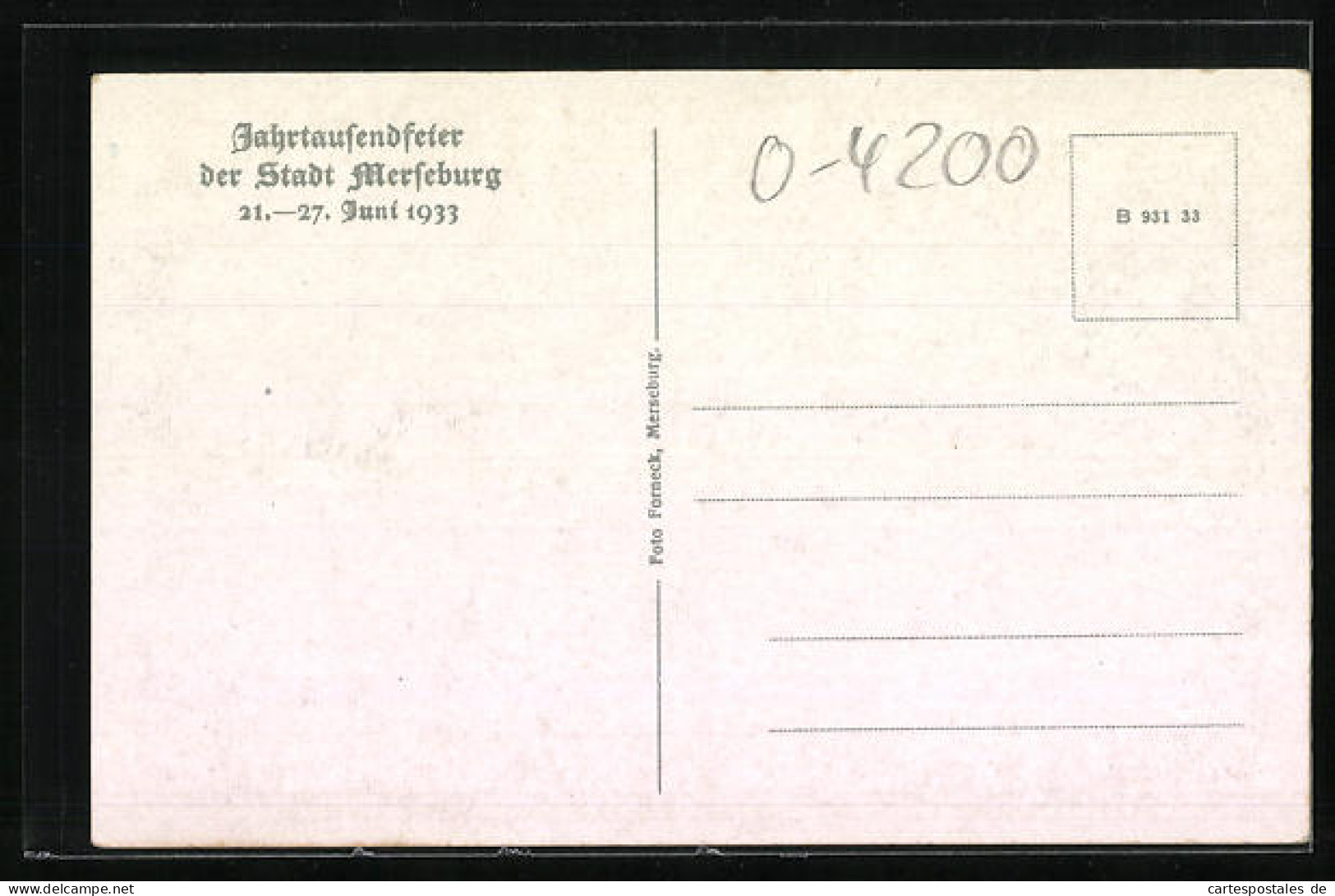 AK Merseburg, Jahrtausendfeier 1933, Gruppe Mit Modell Zur Grundsteinlegung Des Domes  - Merseburg