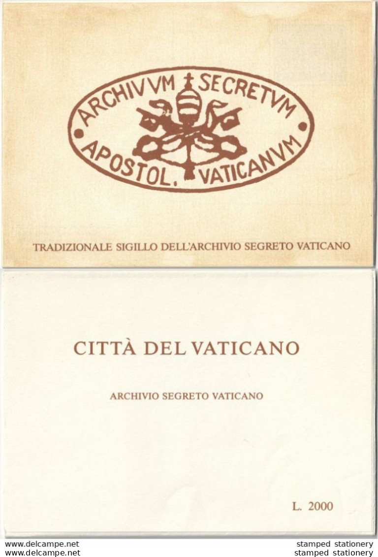 VATICANO 1984 - 5 INTERI POSTALI ARCHIVIO SEGRETO VATICANO L. 400 IN FOLDER - NUOVI - FILAGRANO C26 - Postwaardestukken