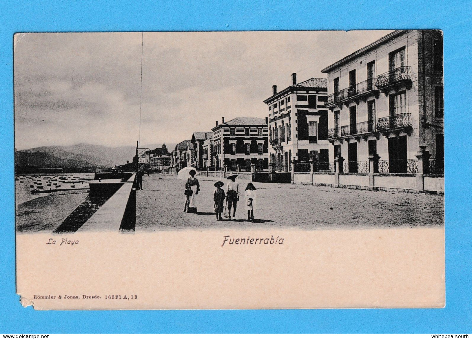 582 SPAIN ESPAÑA PAIS VASCO FUENTERRABIA LA PLAYA - BEACH ED. ROMMLER & JONAS  POSTCARD - Andere