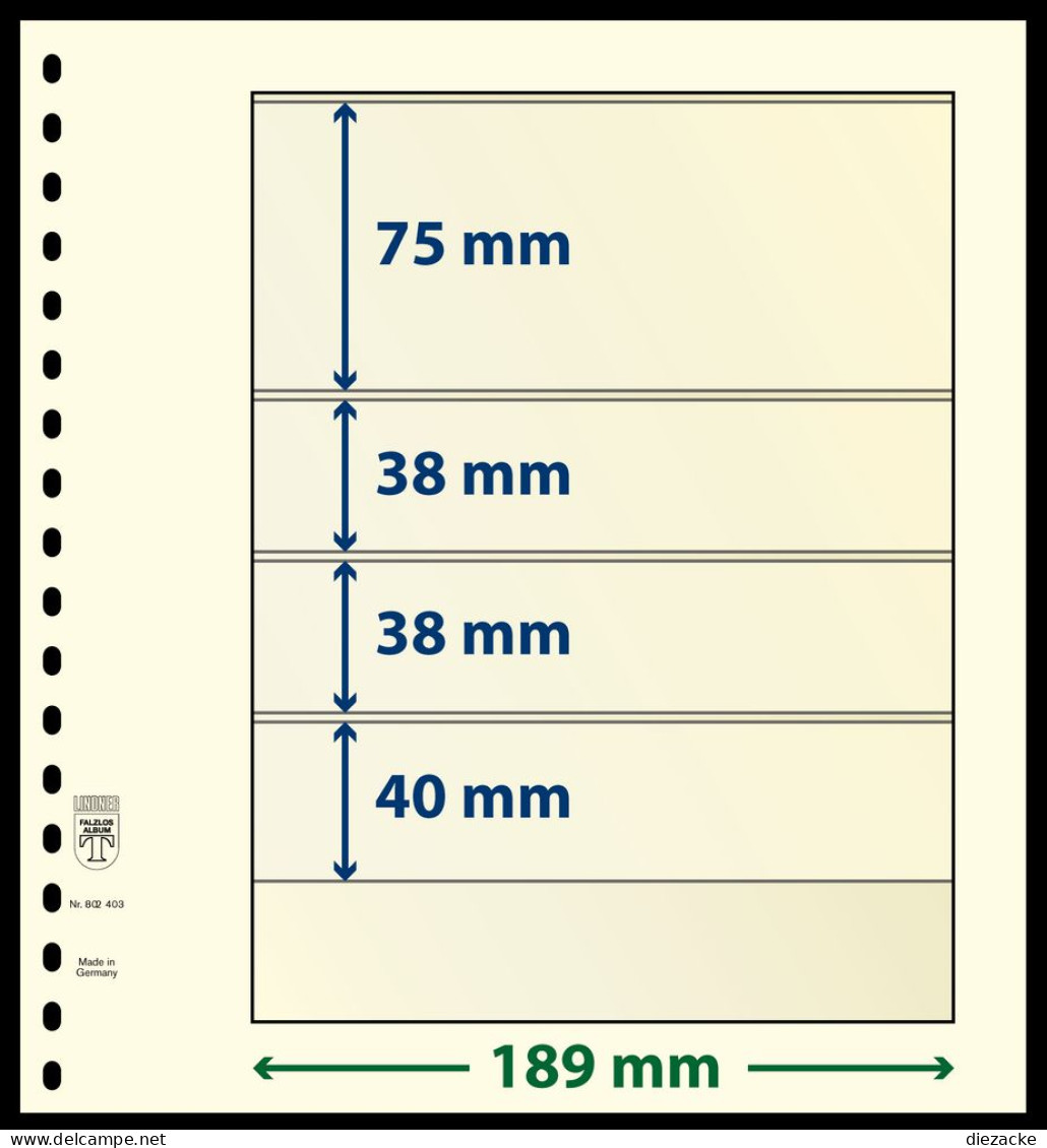 Lindner T - Blanko Blätter 802403P (10er Packung) Neuwertig (VD422 - Vierges