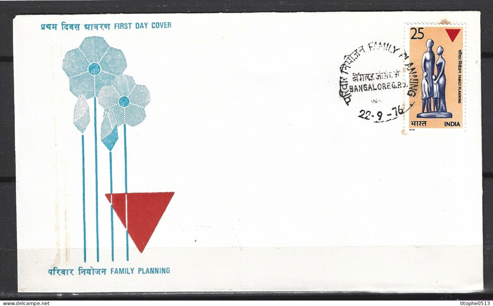 INDE. N°492 Sur Enveloppe 1er Jour (FDC) De 1976. Planning Familial. - FDC